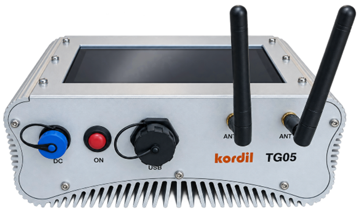 Kordil TG05 monitoring unit power, USB and antenna connections