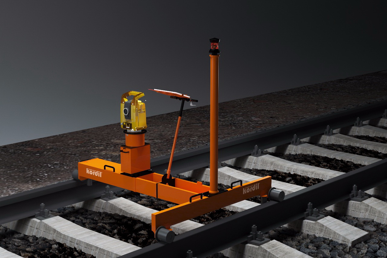 Railway geometry measurement trolley