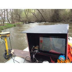 Survey and machine-guidance equipment with monitoring screens