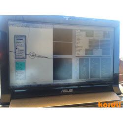 Survey and machine-guidance equipment with monitoring screens