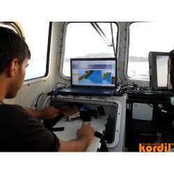 Survey and machine-guidance equipment with monitoring screens