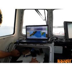 Survey and machine-guidance equipment with monitoring screens