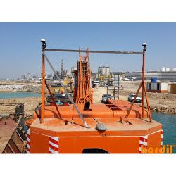 Excavator or dredging equipment at the work site