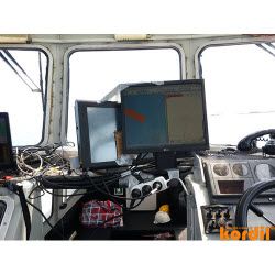 Survey and machine-guidance equipment with monitoring screens