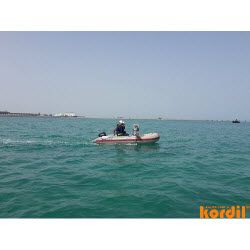 Small survey boat used for hydrographic measurements