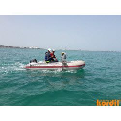 Small survey boat used for hydrographic measurements