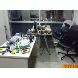 Survey instruments and electronics prepared for field work