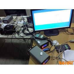 Survey and machine-guidance equipment with monitoring screens