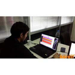Survey and machine-guidance equipment with monitoring screens