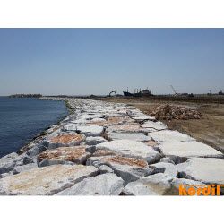 Rock armour and coastal protection works