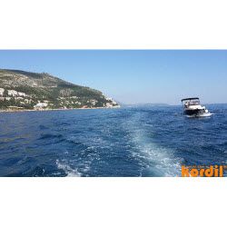 Small survey boat used for hydrographic measurements