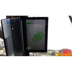 Survey and machine-guidance equipment with monitoring screens