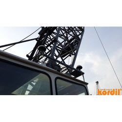 Crane or piling equipment used in marine construction