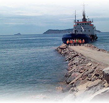 Coastal construction and harbour survey site