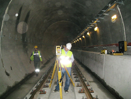 Tunnel surveying and construction control